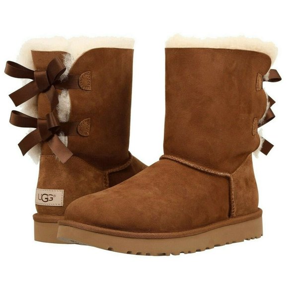 UGG Shoes - UGG Women's Bailey Bow II Suede & Sheepskin Boots